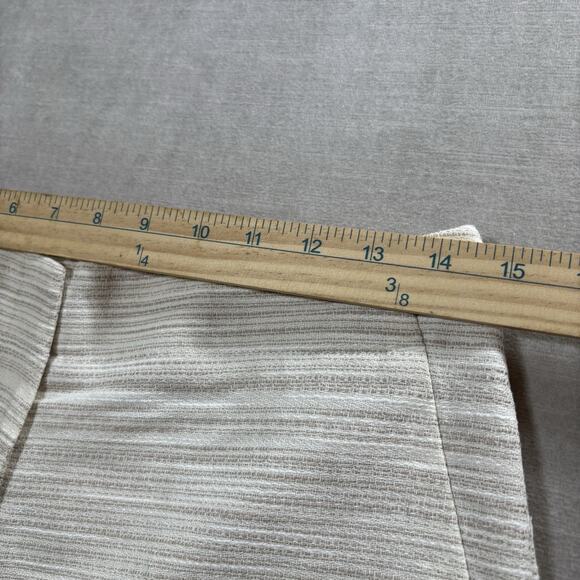 NWT Loft Striped Flat Front Shorts Size 2 Beige Classic Retro Dressy Picnic - Picture 7 of 11